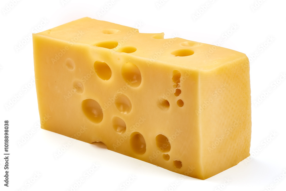 Maasdam cheese, isolated on white background. Maasdam cheese, isolated on white background.
