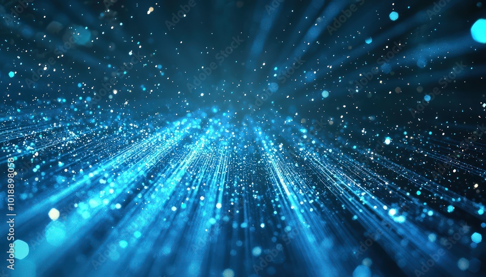 A luminous blue abstract background with radiant lines and particles, ideal for tech and design concepts. A luminous blue abstract background with radiant lines and particles, ideal for tech and design concepts.