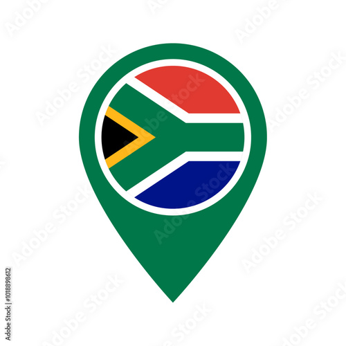 Free Download South Africa flag location icon - GFXLoad