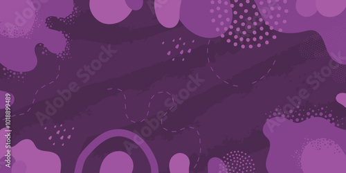Cute doodle pattern background with abstract shapes and dots. Modern vector pattern for Banner, Flyer, Cover...	
