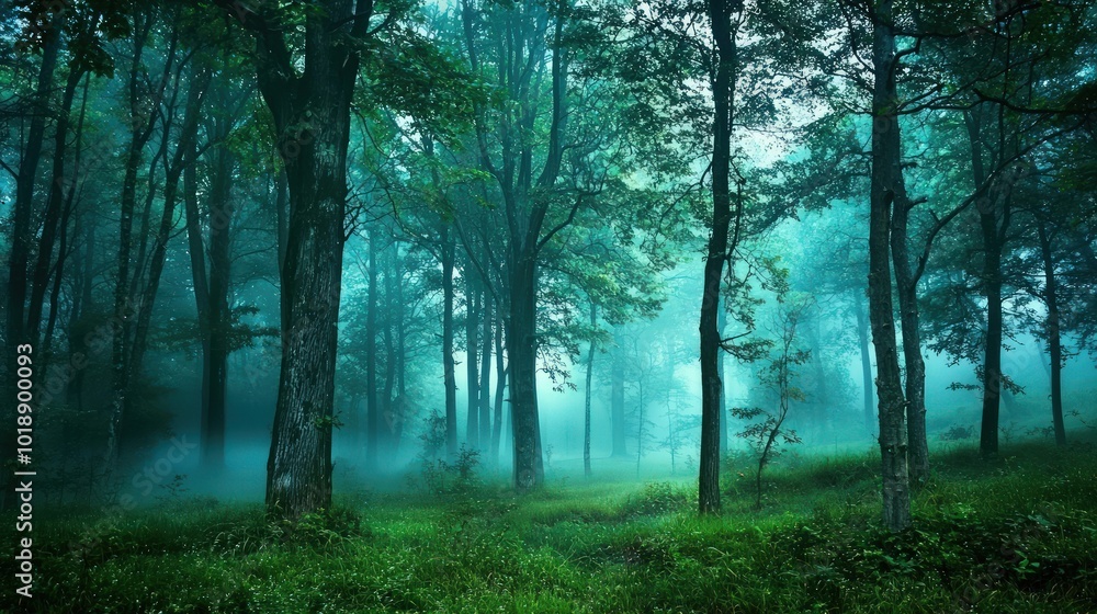 A misty forest scene with towering trees, evoking tranquility and mystery for nature enthusiasts. A misty forest scene with towering trees, evoking tranquility and mystery for nature enthusiasts.