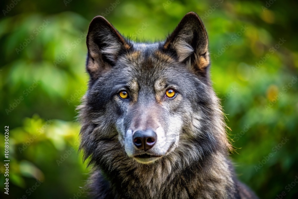 Majestic Black and White Wolf Portrait in a Natural Setting Capturing the Spirit of the Wild Majestic Black and White Wolf Portrait in a Natural Setting Capturing the Spirit of the Wild