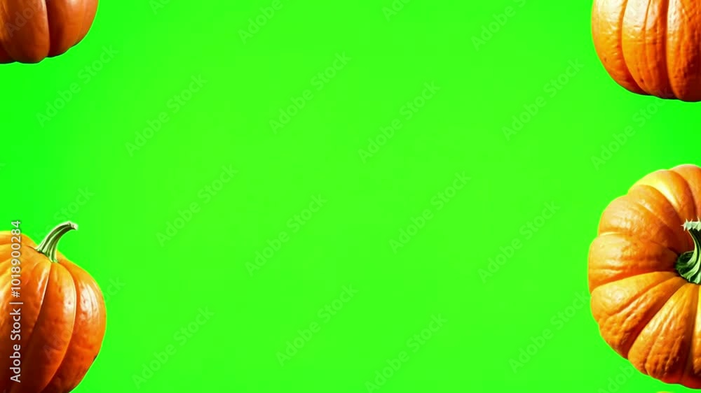 Lots of pumpkins on green screen. Generative AI Lots of pumpkins on green screen. Generative AI