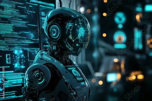 Cybersecurity, online security. Generative AI