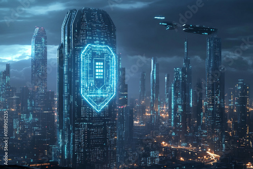 Cybersecurity, online security. Generative AI