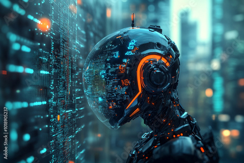 Cybersecurity, online security. Generative AI