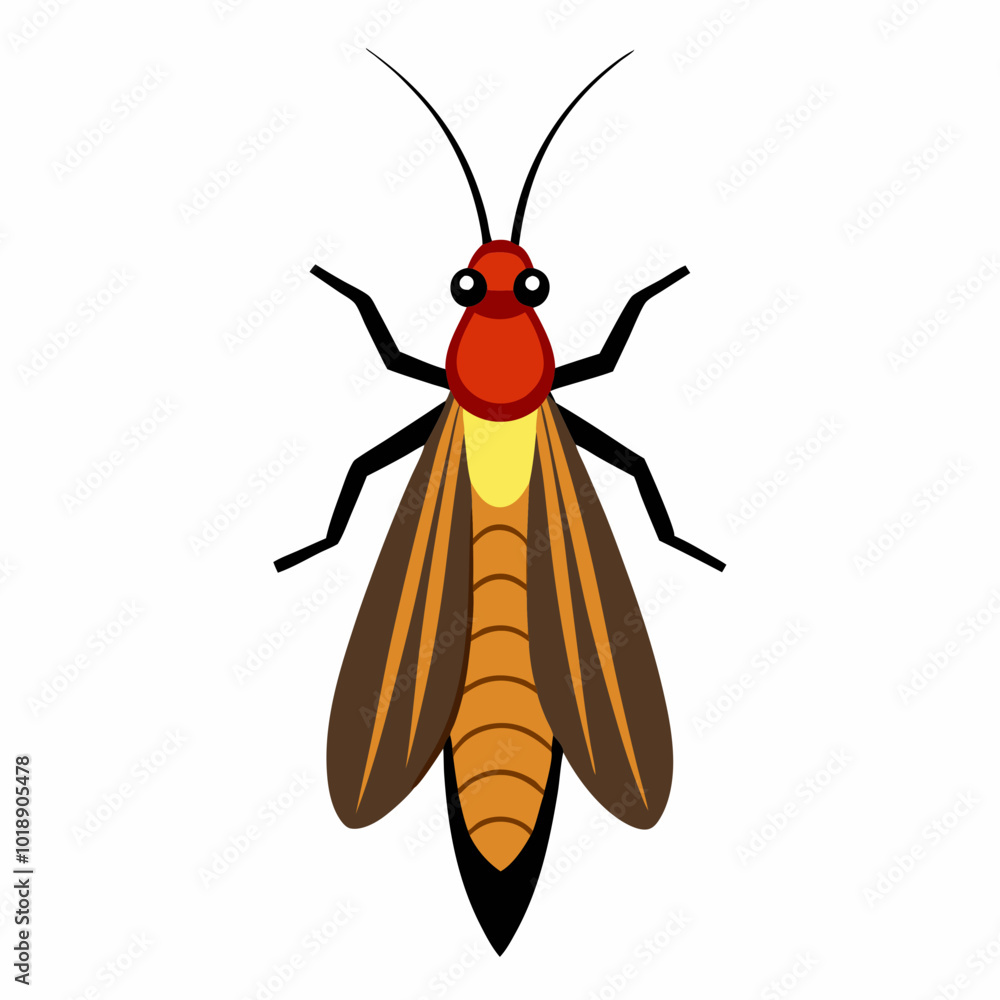 Fototapeta premium Caddisfly minimalistic style vector design