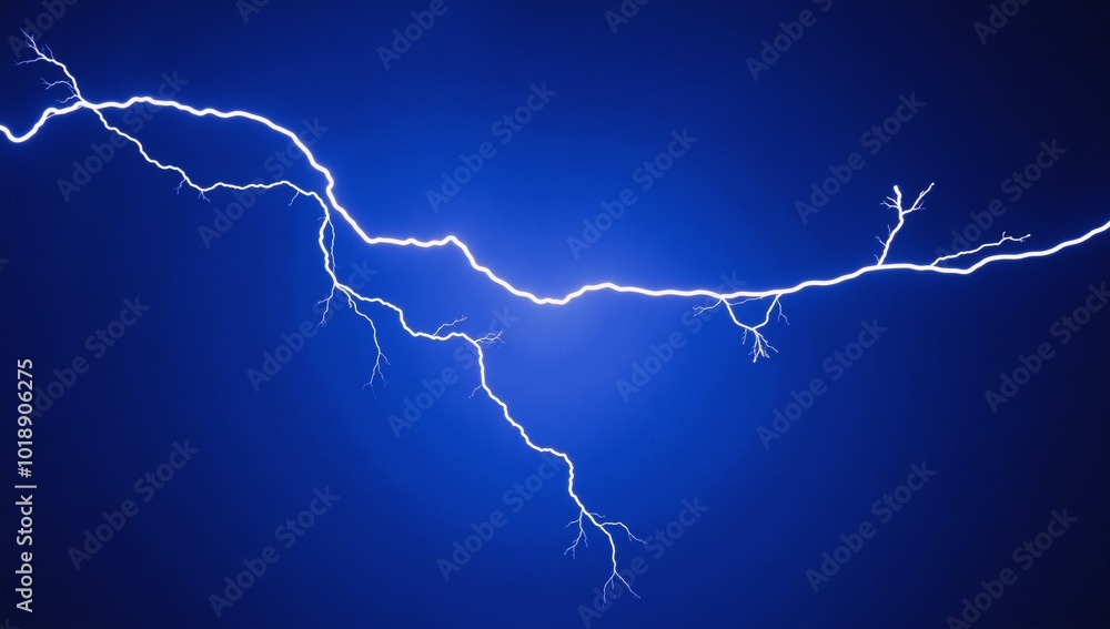 A stylized portrait showcases an abstract bolts-of-electricity motif against a deep blue backdrop A stylized portrait showcases an abstract bolts-of-electricity motif against a deep blue backdrop