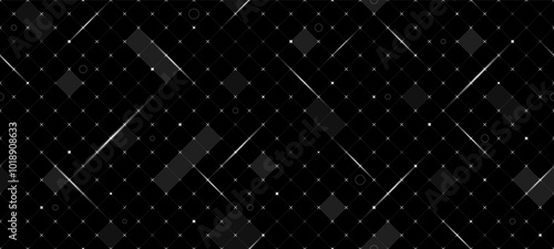 VR HUD futuristic interface rhombus grid. Spaceship head up display lines and dots seamless pattern. Digital UI screen square cross mesh. GUI hi tech visor rhombic background. FUI Sci Fi eps dashboard