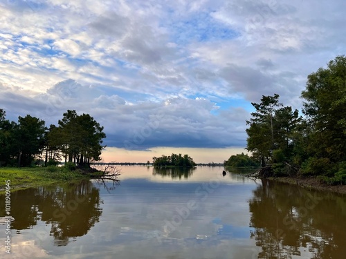 Lake at sunset