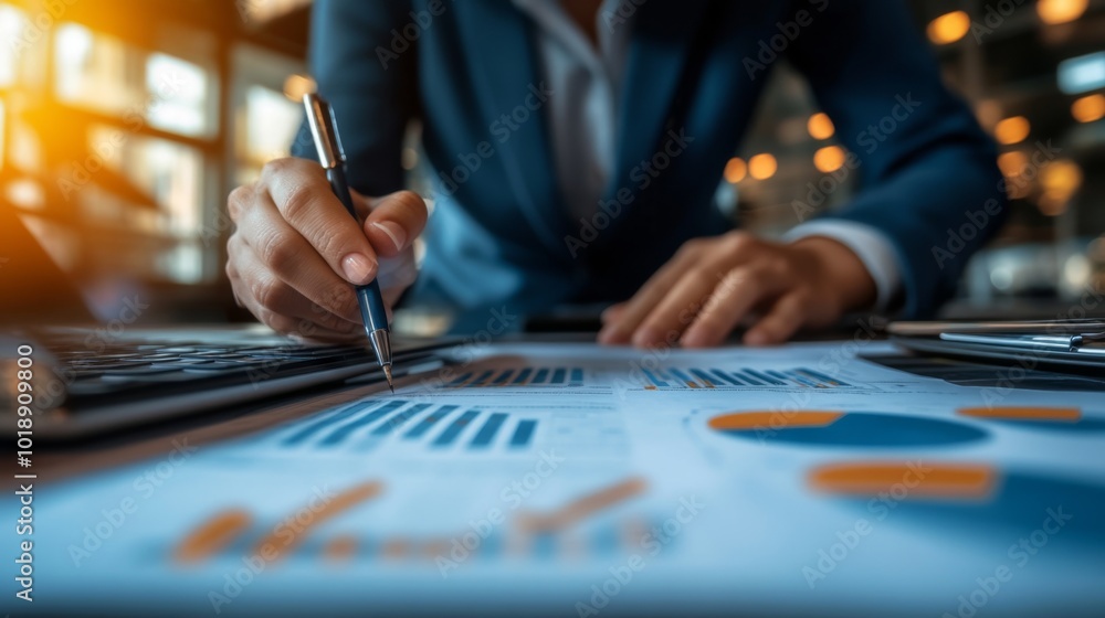 Business Professional Analyzing Data and Charts Business Professional Analyzing Data and Charts