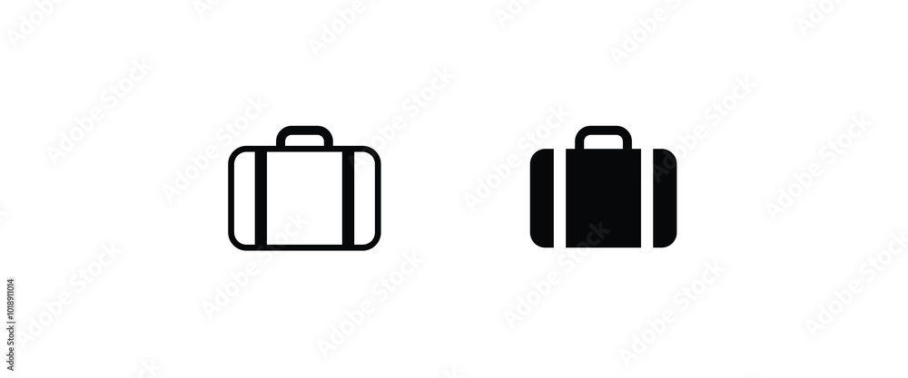 travel Suitcase Linear Bag Luggage, Baggage Summer vacation. Icon line and flat icons set, editable stroke isolated on white, linear vector outline illustration, symbol logo design style travel Suitcase Linear Bag Luggage, Baggage Summer vacation. Icon line and flat icons set, editable stroke isolated on white, linear vector outline illustration, symbol logo design style