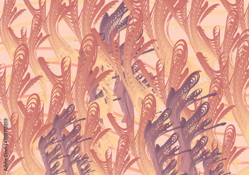 Textural backdrop like a sea or ocean motifs for interior solutions or fabrics. Bright abstract background similar to seaweed for business concepts, textiles, dynamic posters, prints, covers, tiles