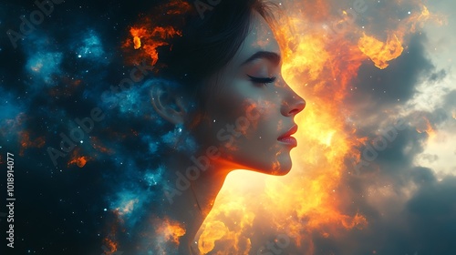 portrait of a person with a background