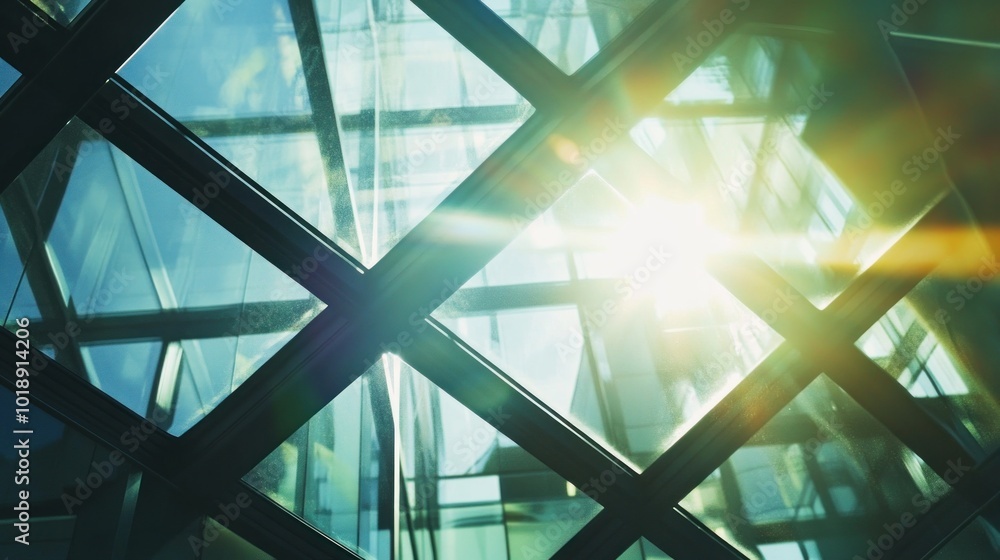 Naklejka premium Sunlight Through Glass Panels