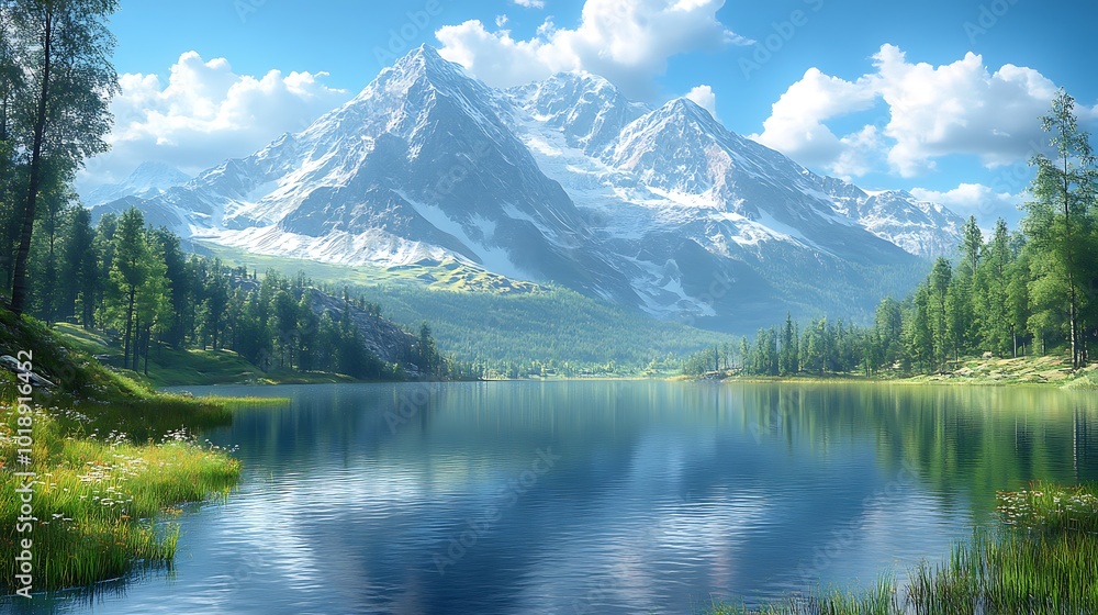 lake and mountains lake and mountains