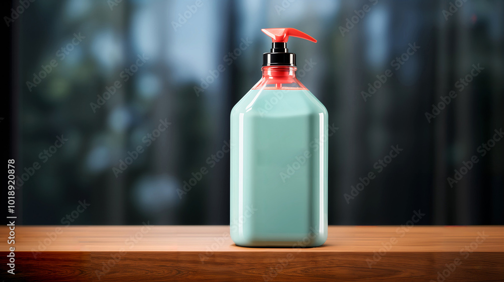 Liquid soap container mockup on wooden table with copy space background. Hand cream container.
Liquid soap container mockup on wooden table with copy space background. Hand cream container.
