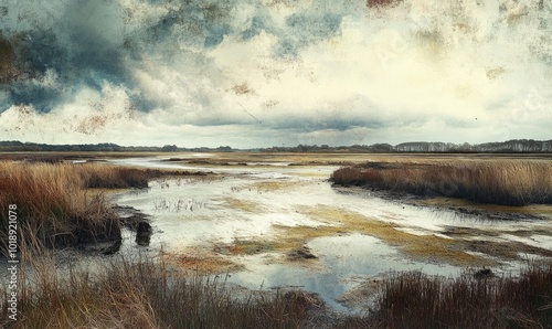 Salt marshes at Northton photo