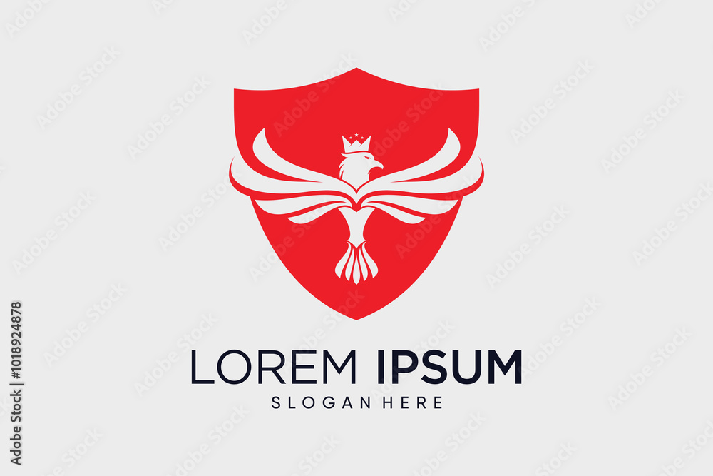 Eagle logo design eagle wings vector illustration with creative idea Eagle logo design eagle wings vector illustration with creative idea