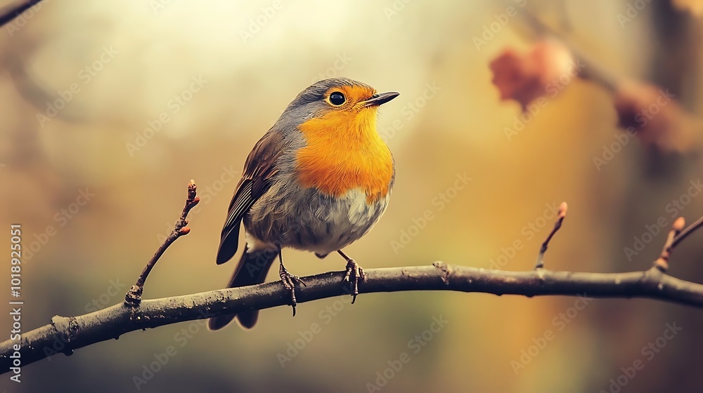 Fototapeta premium robin on branch