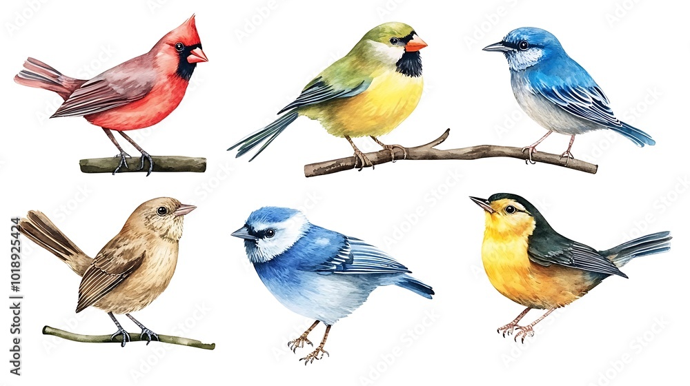 Fototapeta premium set of birds