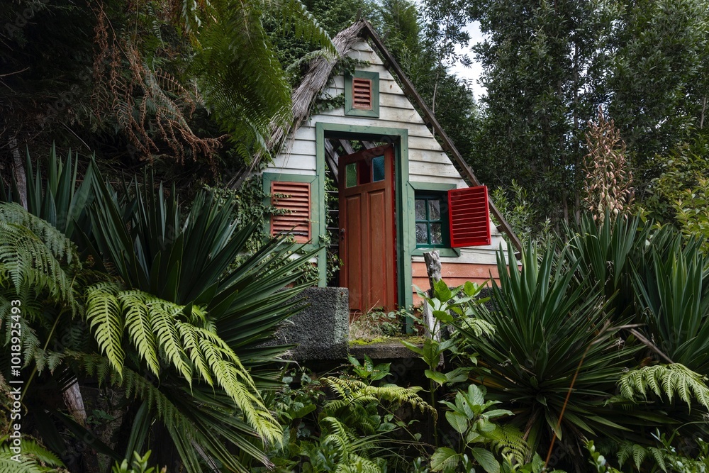 Madeiran house. Levada, madeira parque das queimadas, pico das piedras, pico ruivo, portugal. Forest. Madeiran house. Levada, madeira parque das queimadas, pico das piedras, pico ruivo, portugal. Forest.
