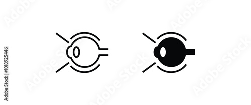 eye iris Eyeball anatomi, patient education materials line and flat icons set, editable stroke isolated on white, linear vector outline illustration, symbol logo design style