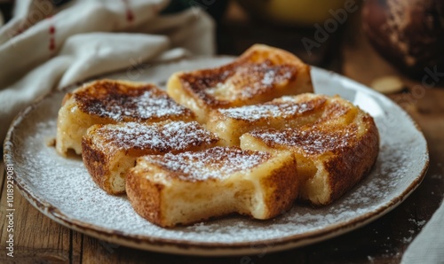 Traditional Spanish Torrijos. Dessert for Christmas or Easter in Spain