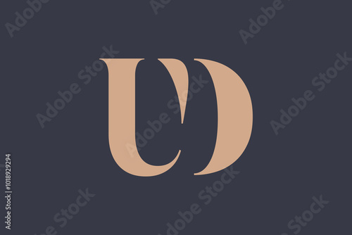 Abstract letter UA logo. This logo icon incorporate with abstract shape in the creative way. Minimalist abstract letter logo.