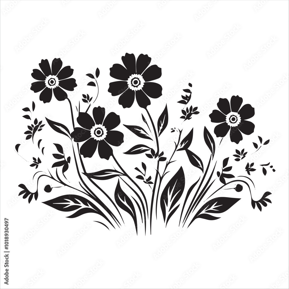 illustration of a rose, flower, floral, vector, design, pattern, decoration, nature, illustration, leaf, flowers, element, ornament, art, plant, frame, spring, tattoo, silhouette, wallpaper, black, de illustration of a rose, flower, floral, vector, design, pattern, decoration, nature, illustration, leaf, flowers, element, ornament, art, plant, frame, spring, tattoo, silhouette, wallpaper, black, de