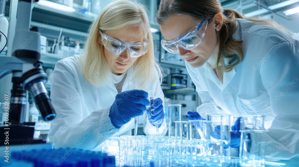 Motivated Scientists Working in a Modern Laboratory Motivated Scientists Working in a Modern Laboratory