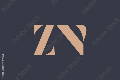 Abstract letter ZJ logo. This logo icon incorporate with abstract shape in the creative way. Minimalist abstract letter logo.