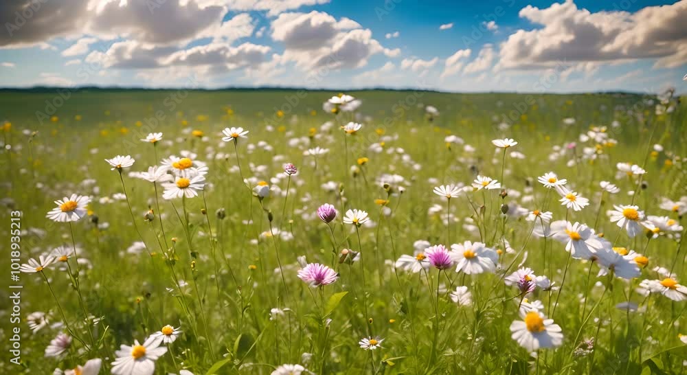 meadow with flowers meadow with flowers