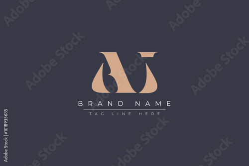 Abstract letter AJ logo. This logo icon incorporate with abstract shape in the creative way. Minimalist abstract letter logo.