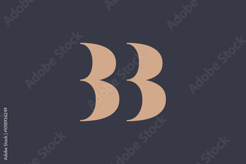 Abstract letter BB logo. This logo icon incorporate with abstract shape in the creative way. Minimalist abstract letter logo.