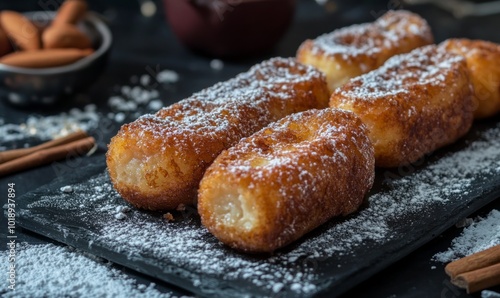 Traditional Spanish Torrijos. Dessert for Christmas or Easter in Spain photo