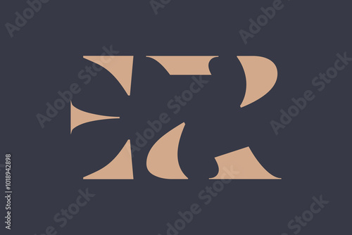 Abstract letter EW logo. This logo icon incorporate with abstract shape in the creative way. Minimalist abstract letter logo.