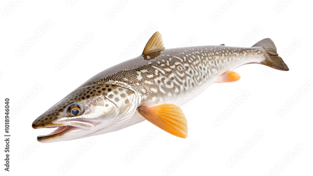 A fish with orange fins and a blue mouth A fish with orange fins and a blue mouth