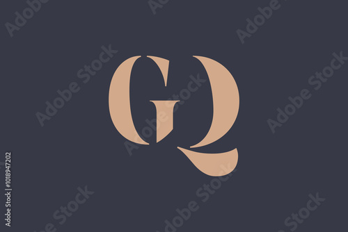 Abstract letter GP logo. This logo icon incorporate with abstract shape in the creative way. Minimalist abstract letter logo.