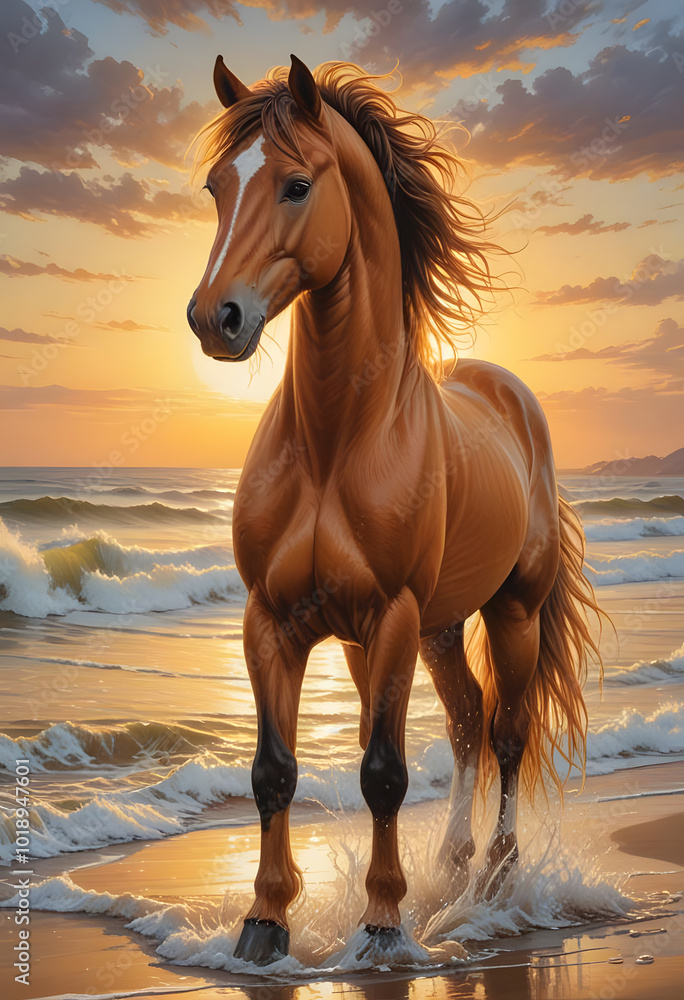 horse on the beach horse on the beach