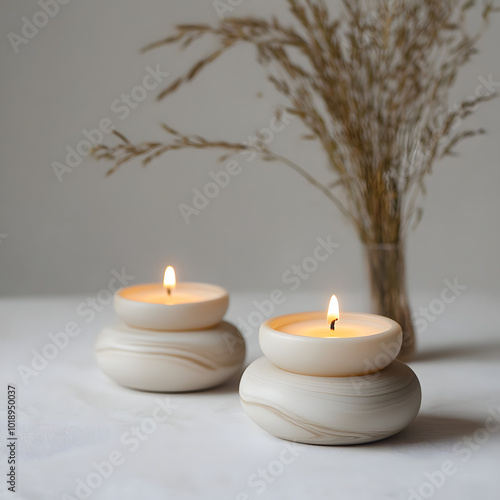 decorative candles on the table