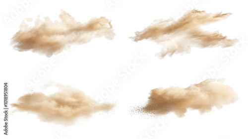 Obraz na płótnie Sandstorm Clouds Over the Desert Generative AI w salonie