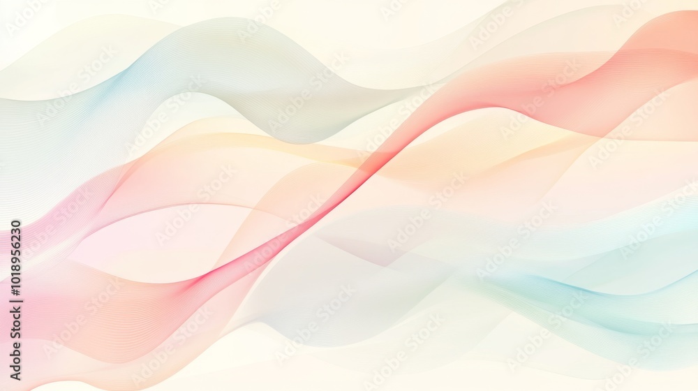 Soft Abstract Waves in Gentle Colors Soft Abstract Waves in Gentle Colors