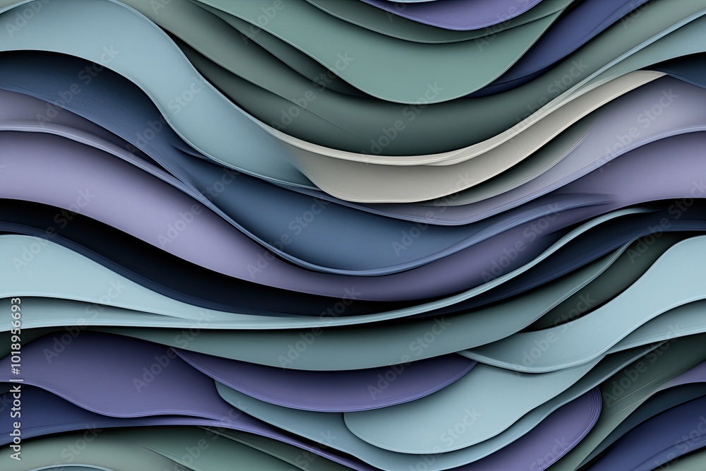 Fototapeta premium A stunning display of abstract design featuring gradient neon waves that glow softly, creating a vibrant wallpaper with blurred shapes in purple, blue, green, and pink hues SEAMLESS PATTERN