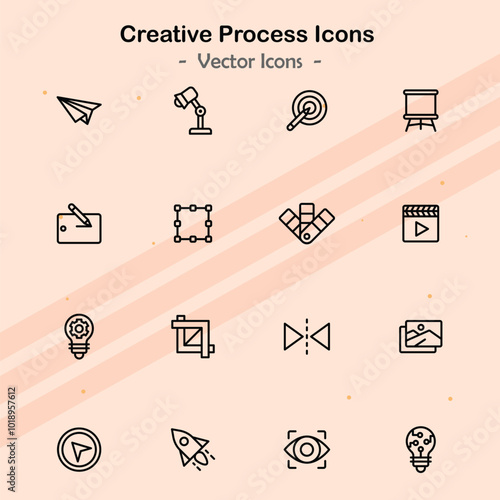 Icons showcasing additional aspects of creativity and ideation.