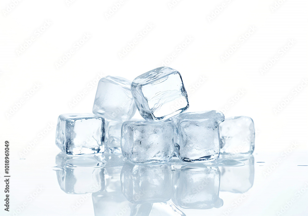ice cubes isolated on white ice cubes isolated on white