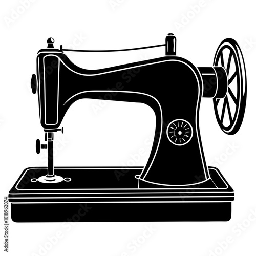 sewing machine isolated on white background