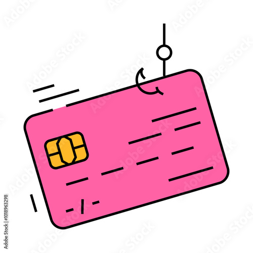 credit card fraud bank payment line icon vector. credit card fraud bank payment sign. isolated symbol illustration