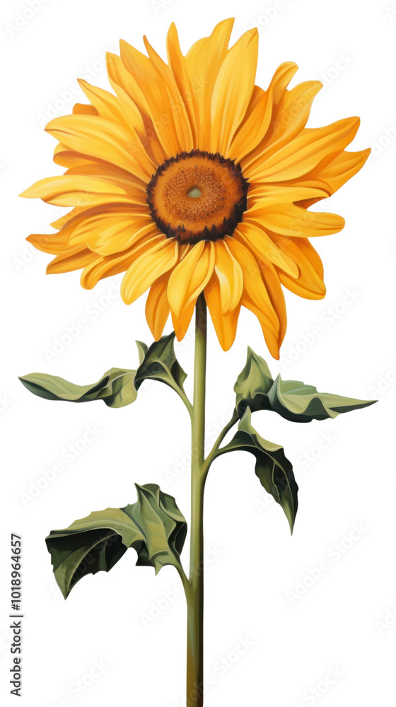 Fototapeta premium PNG Minimal space sunflower plant inflorescence asteraceae.