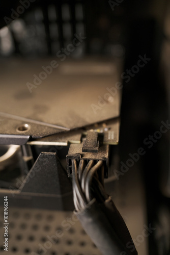 Video card inside a computer full of dust